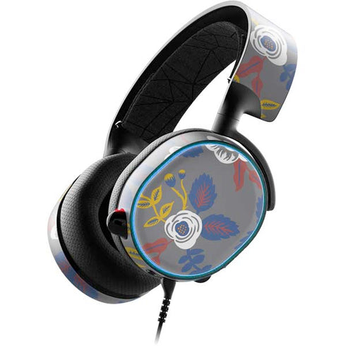 Autumn Grey Floral SteelSeries Arctis 3 Skin